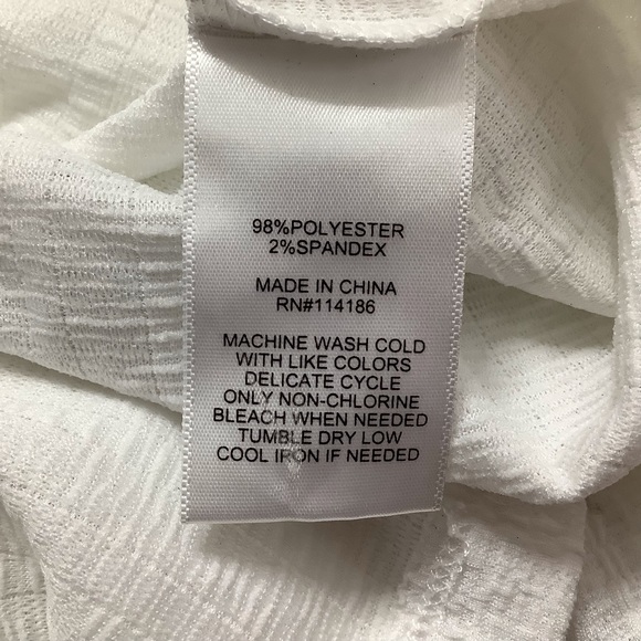 Frye Shirt Women Size XL White Short Sleeve Blouse Top Shirt Casual Top READ - Picture 10 of 14